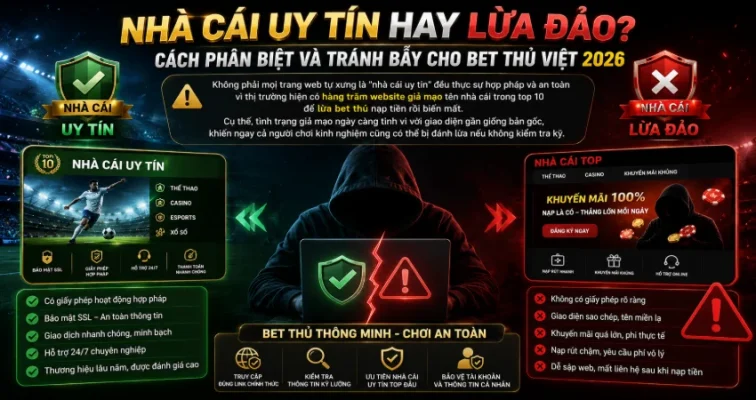 Nhà Cái Uy Tín Hay Lừa Đảo? Cách Phân Biệt Và Tránh Bẫy Cho Bet Thủ Việt 2026