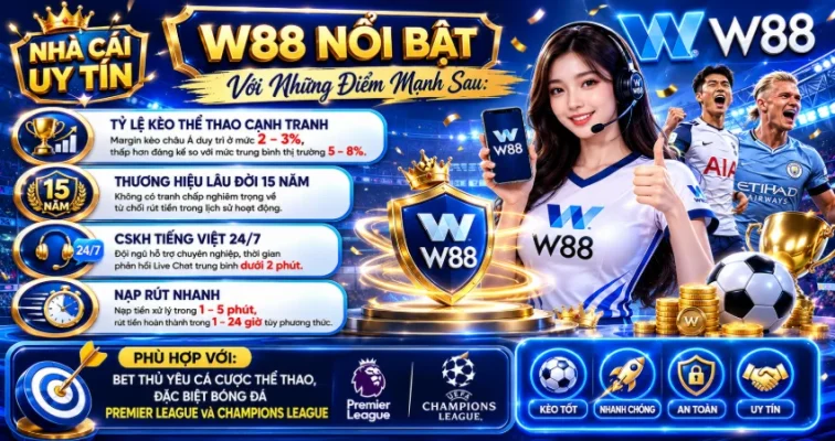 W88 nổi bật với những điểm mạnh sau: